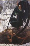Carlos Schwabe The Grave-Digger's Death (mk19) USA oil painting artist